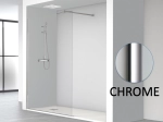 Paroi de douche fixe, réversible, Largeur 80 à 160 cm, Hauteur 195 cm, verre sécurité 8 mm et traité anti-calcaire STOCK DISPONIBLE livraison offerte et rapide.